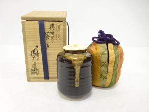 膳所焼　岩崎新定造　橋姫写　茶入